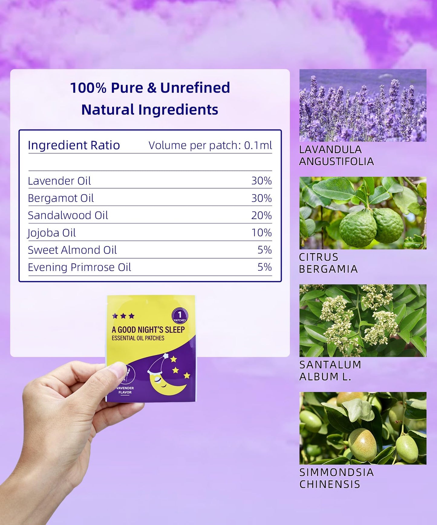 15 Pcs Sleep Patch – Lavender Aroma 2x2 in | Natural Herbal Oil
