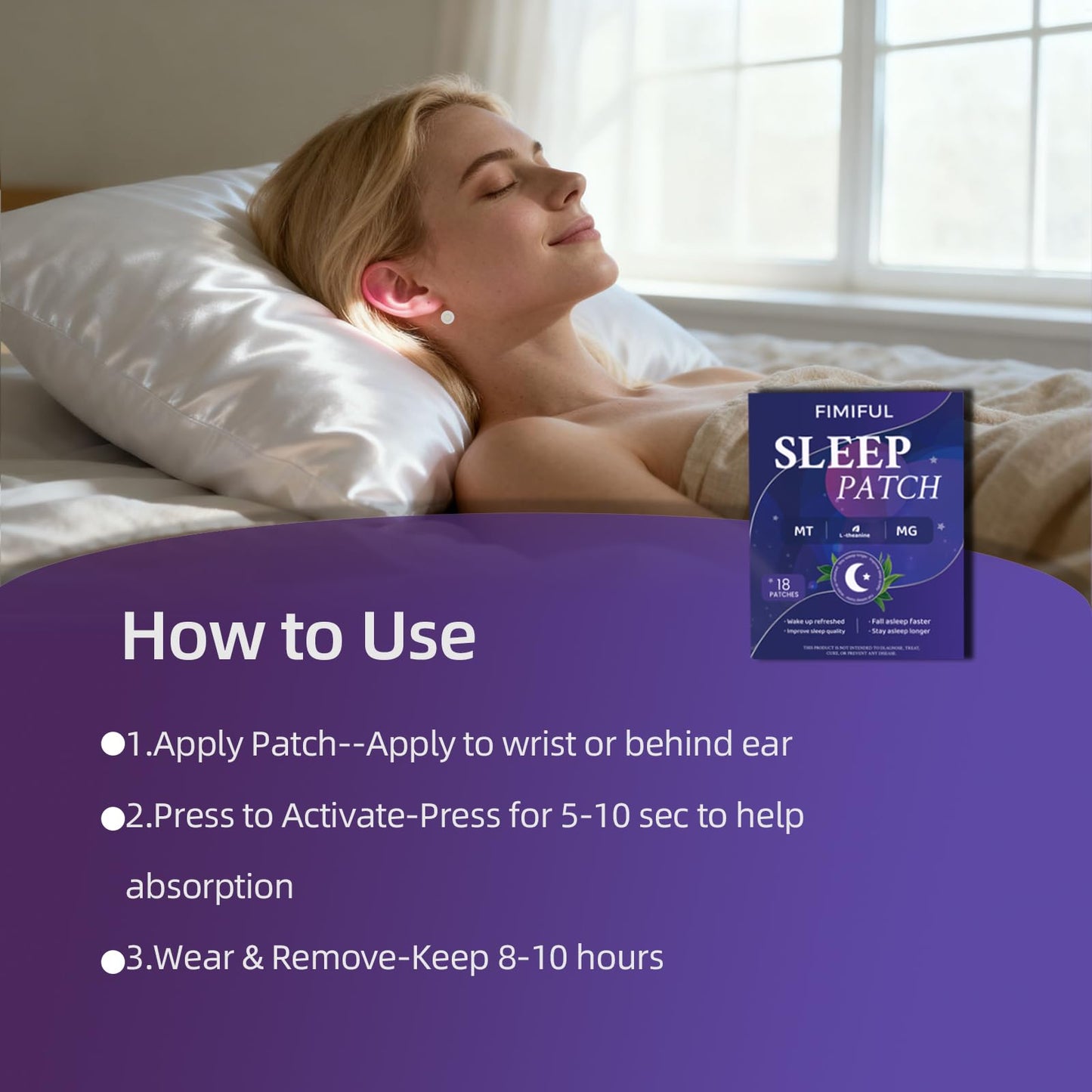 Sleep Patches with Melatonin for Adults – 18-Pack Microdart Sleep Patch