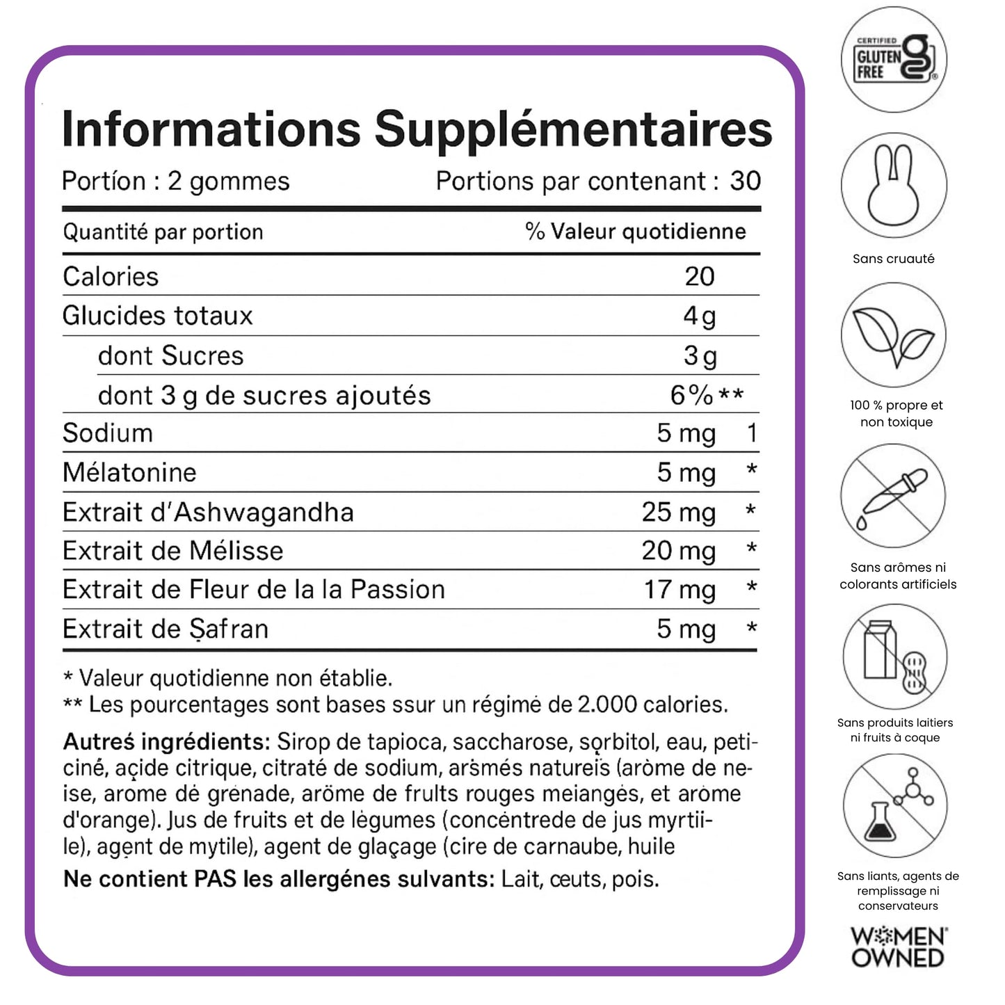 SLEEPtamin Melatonin Gummies 5mg | Chamomile & Ashwagandha for Relaxation | 60 Vegan Gummies