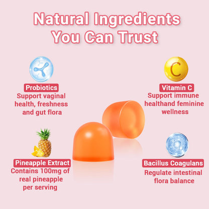Slippery Kitty Gummies – Feminine Probiotic + Moisture Gummies | pH Balance & Gut Health