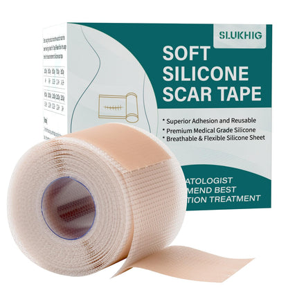 SLUKHIG Silicone Scar Sheets Roll 2M – Reusable Scar Tape for C-Section & Surgical Scars