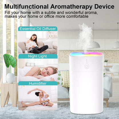 Small Diffuser 400ml – 2-in-1 Desk Humidifier & Aroma Diffuser with Auto-Off