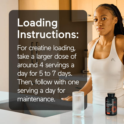 SMARTERNUTRITION Creatine Monohydrate Pills – 2500mg per Serving, Vegan Capsules, 60 Count (30-Day Supply)
