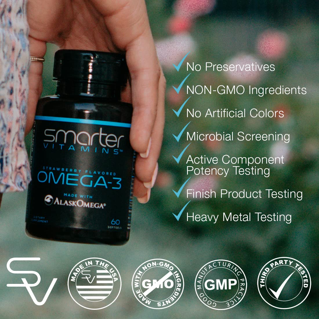 Smarter Omega 3 Fish Oil 2 Pack - Berry Flavor, Burpless, 2000mg DHA & EPA