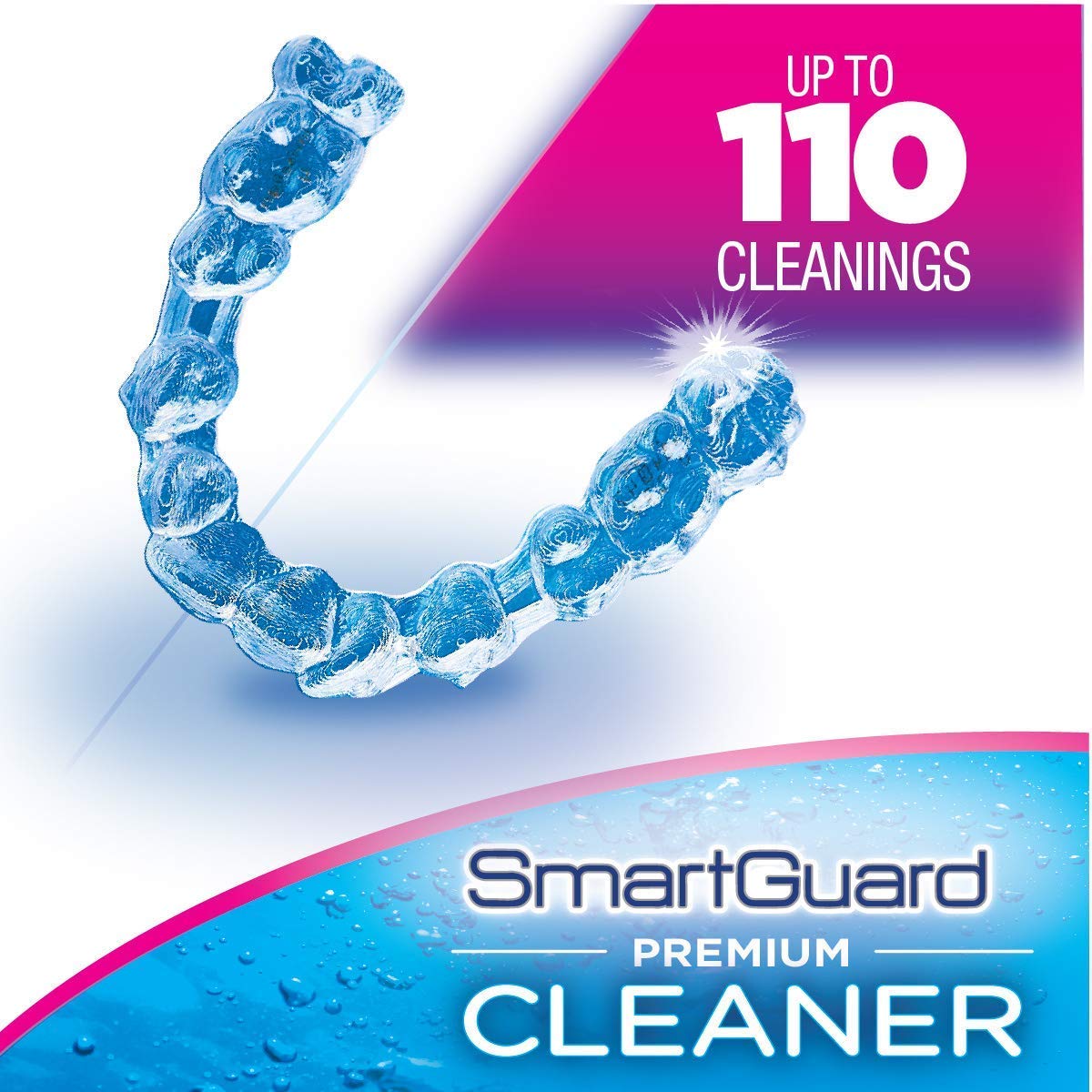 SmartGuard Premium Cleaner Crystals & Case – 110 Cleanings | Clear Braces & Retainers