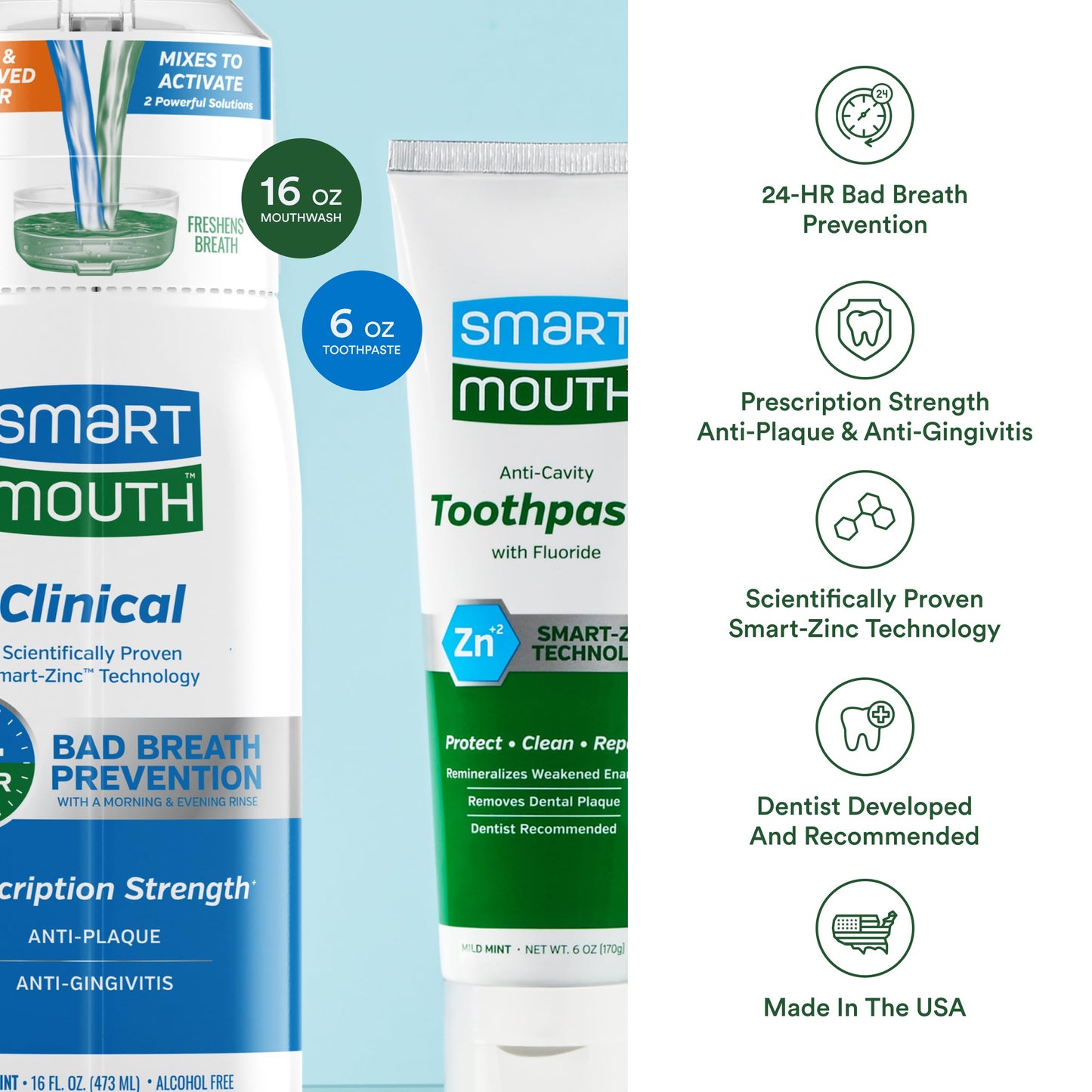 SmartMouth DDS Activated Mouthwash & Toothpaste – Bad Breath & Gum Health