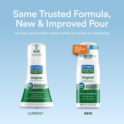 SmartMouth DDS Activated Clinical & Original Mouthwash – Fresh Breath, 16 oz