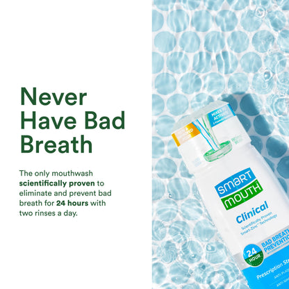 SmartMouth DDS Activated Clinical Mouthwash with Tongue Cleaner – Fresh Breath, Gum Health, 16 oz