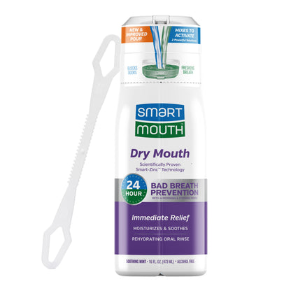 SmartMouth Dry Mouth Activated Mouthwash & Tongue Cleaner – Bad Breath Relief
