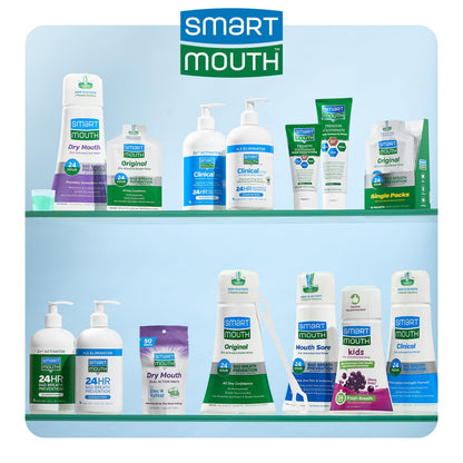 SmartMouth Dry Mouth Dual-Action Mints - Sugar-Free (50 Count, 4 Pack) - Mellow Mint