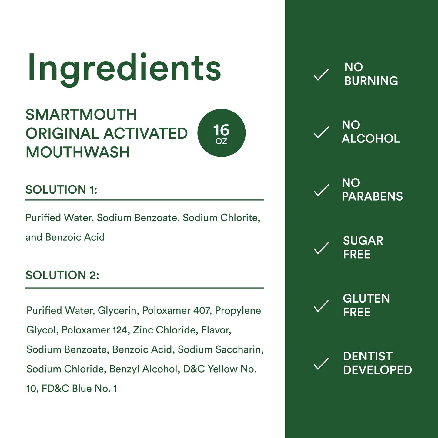 SmartMouth Original Activated Mouthwash & Tongue Cleaner – Bad Breath Support, Mint