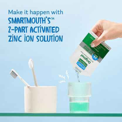 SmartMouth Original Activated Mouthwash Singles & Premium Zinc Ion Toothpaste