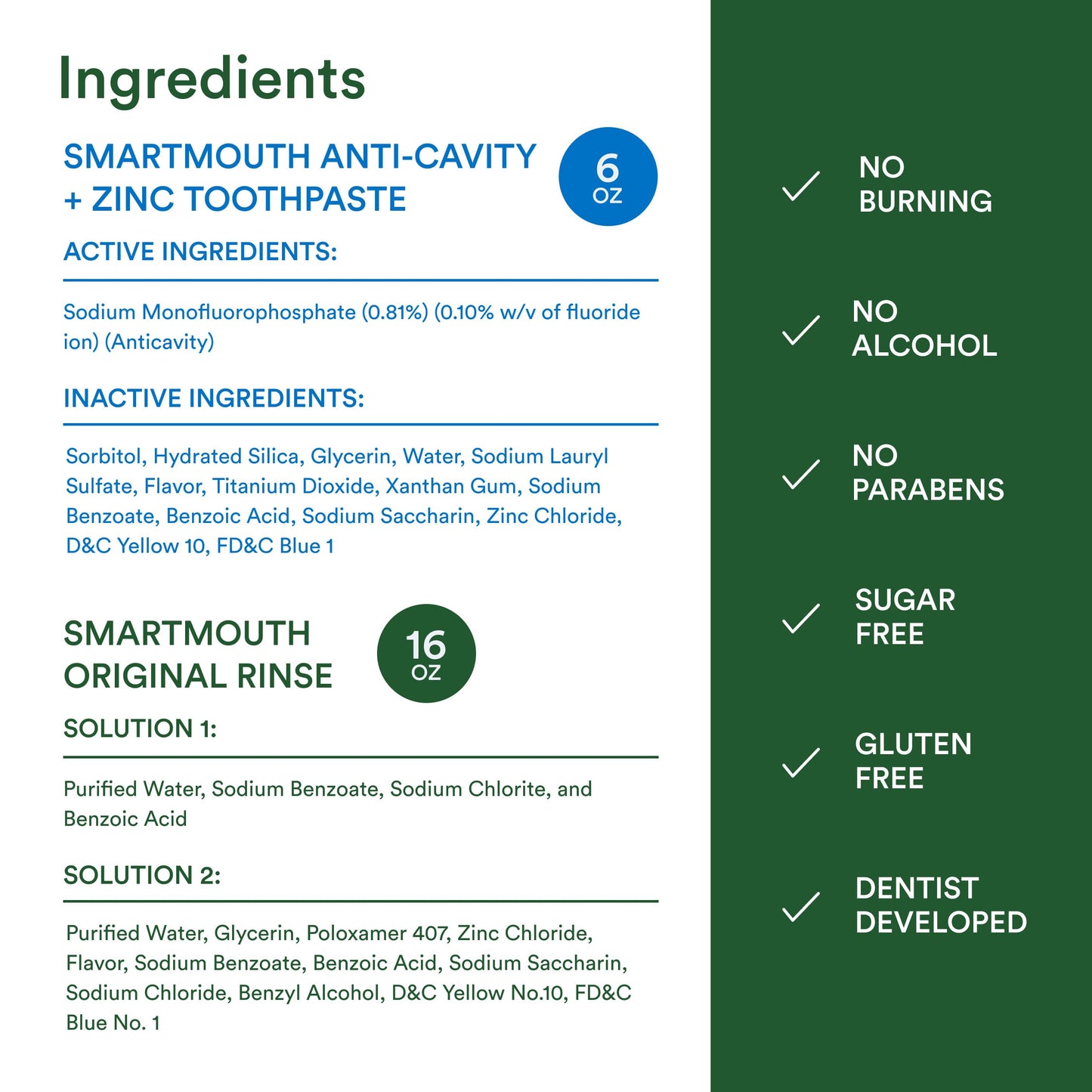 SmartMouth Zinc Ion Toothpaste & Activated Mouthwash Combo
