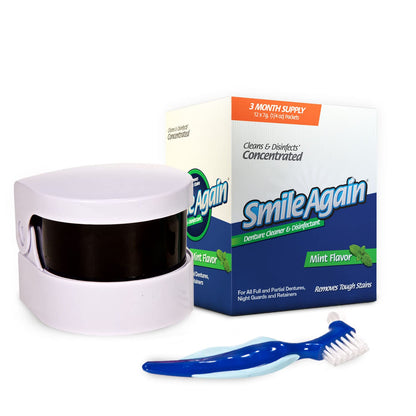 Smile Again Care Kit - Denture, Retainer & Aligner Cleaning Bundle (Pack of 3)