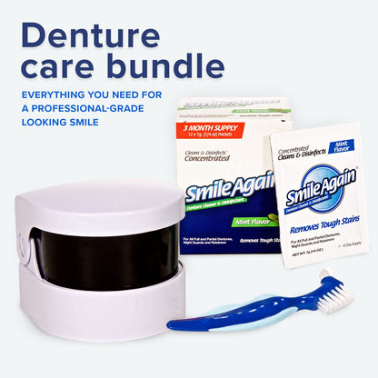 Smile Again Care Kit - Denture, Retainer & Aligner Cleaning Bundle (Pack of 3)