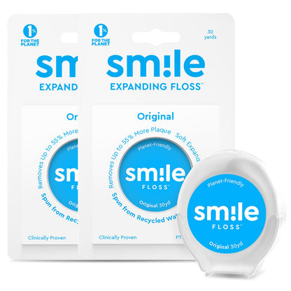 Smile Expanding Floss: Premium Woven Dental Floss, Plant-Based Wax