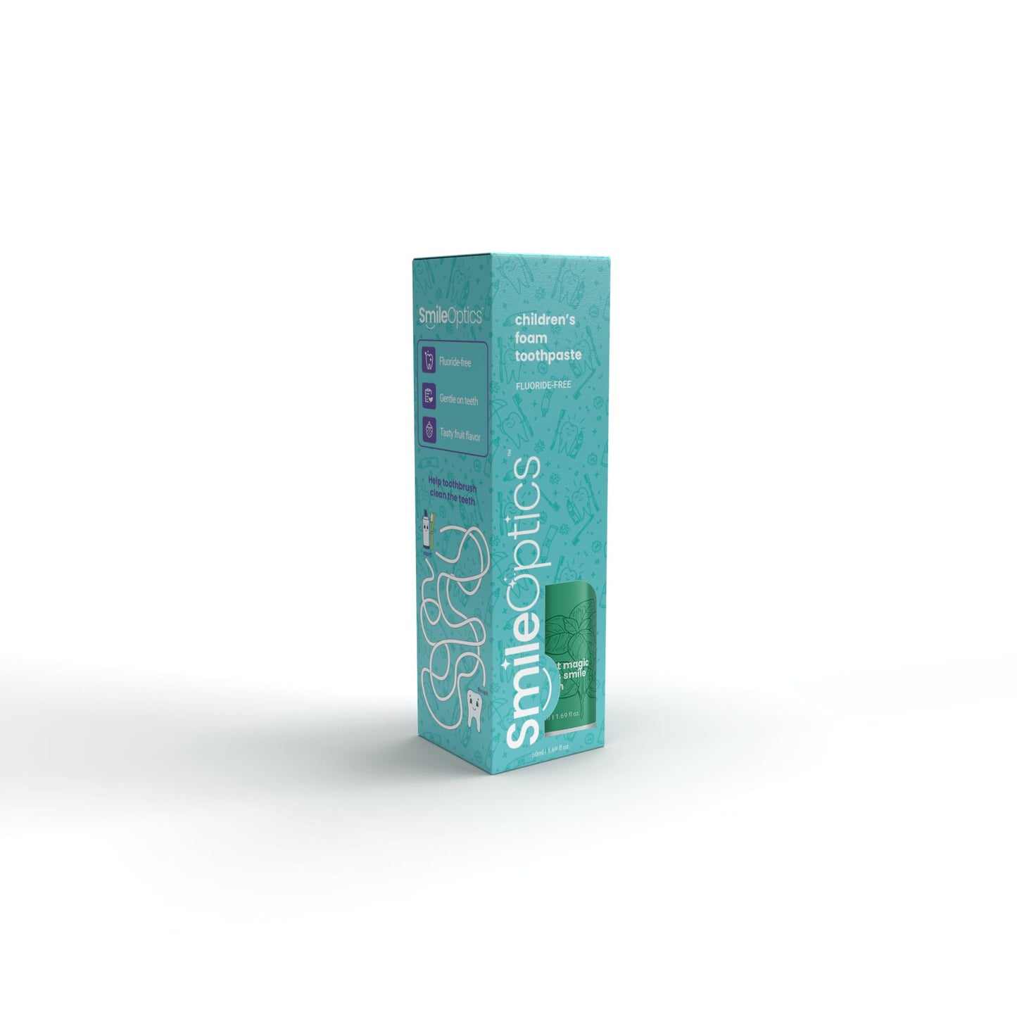 Smile Optics Mint Magic Kids' Foam SmilePaste - Fluoride-Free Kids' Toothpaste