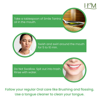 Smile Tantra Oral Wellness Oil for Oil Pulling – Fresh Breath, Teeth Whitening & Gum Care | Licorice, Cinnamon & Clove in Sesame Oil | Alcohol-Free 8.45 fl oz