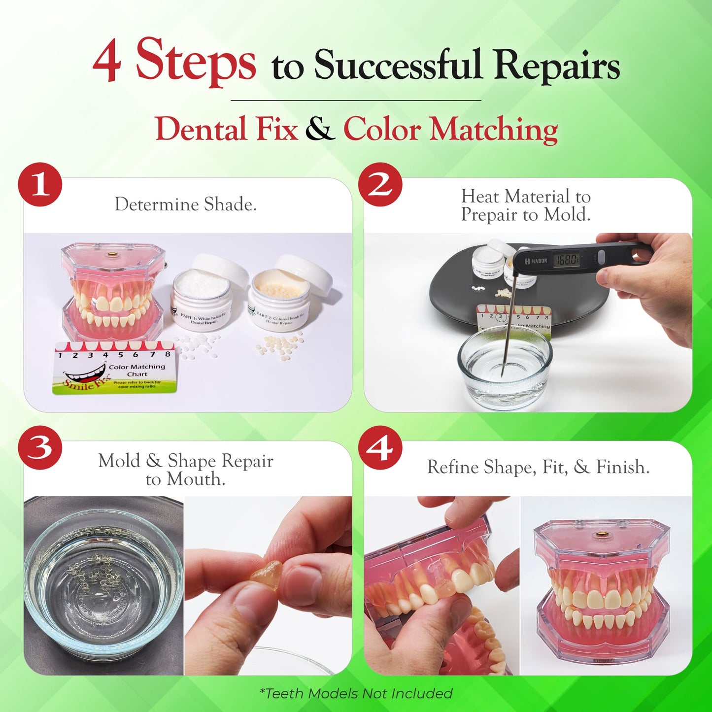 SmileFix Standard Dental Repair Kit – Color Matching Compound for Damaged Teeth