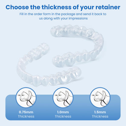 SMILESEEK Clear Retainers (2 Sets) – Upper & Lower BPA & Latex-Free DIY At-Home Retainer Kit