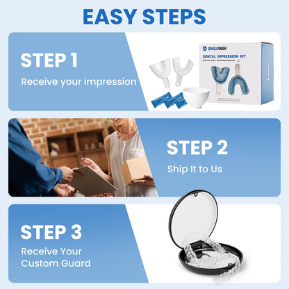 SMILESEEK Clear Retainers (2 Sets) – Upper & Lower BPA & Latex-Free DIY At-Home Retainer Kit