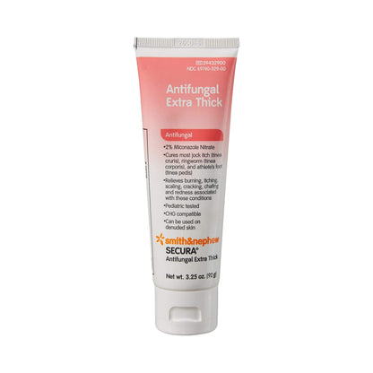 Smith & Nephew Secura 2% Miconazole Nitrate Cream Antifungal 3.25 oz Tube