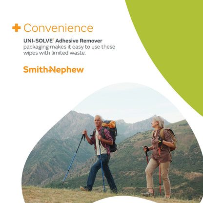 Smith & Nephew UNI-SOLVE Adhesive Remover Wipes – Gentle Tape/Appliance Removal (50 Count)