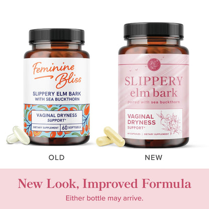 SMNutrition Slippery Elm for Women — Vaginal Moisture & Dryness Support | 60 Capsules | Non-GMO