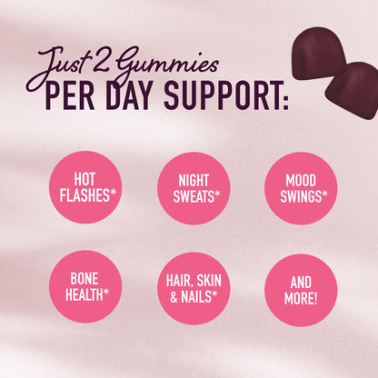 Menopause Support Gummies | Hormone Balance Relief for Hot Flashes & Mood | SMNutrition
