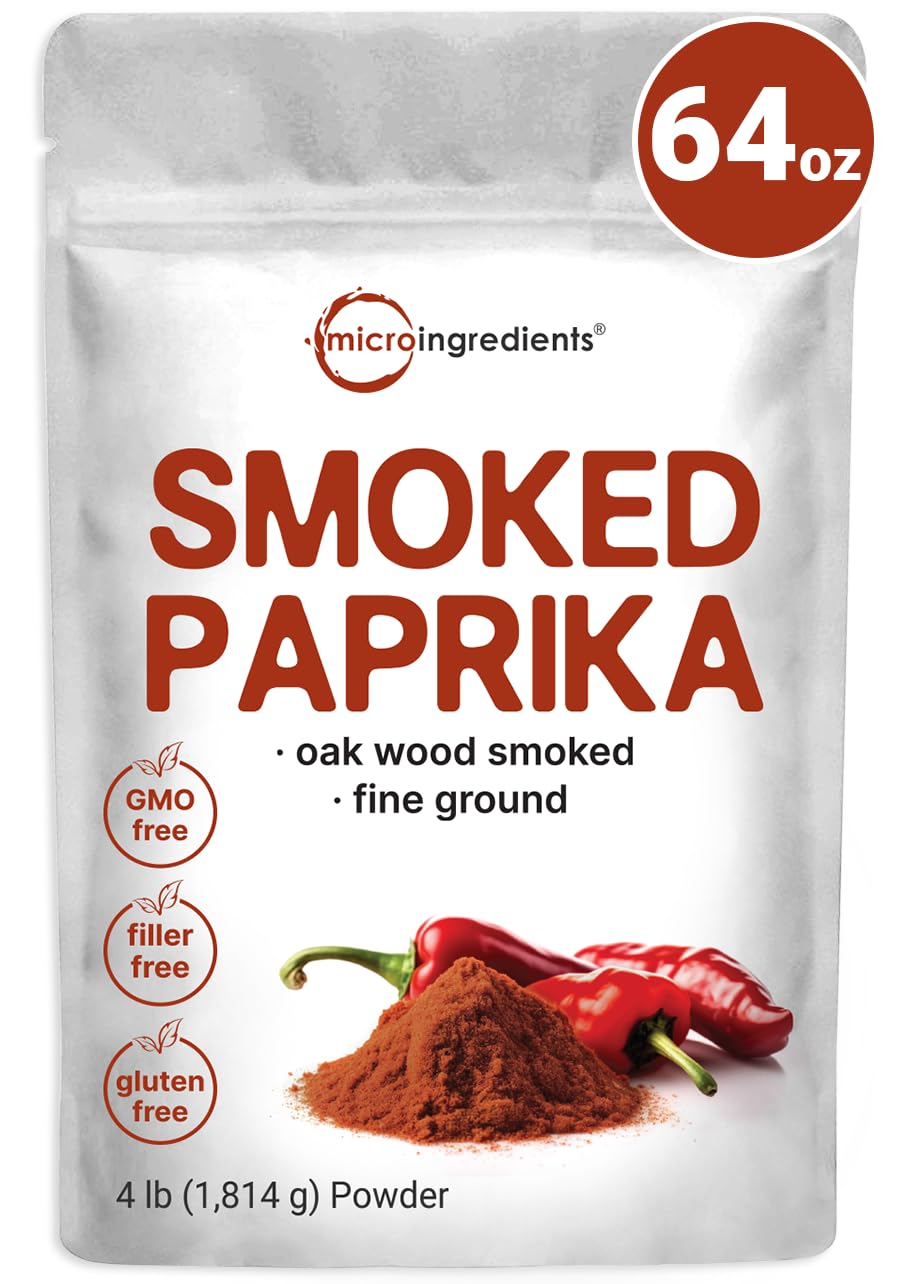 Smoked Paprika Powder, 4 lb (64 oz) - Premium Spanish Source | Sweet & Smoky Flavor | Additive Free, Non-GMO | Bulk Supply