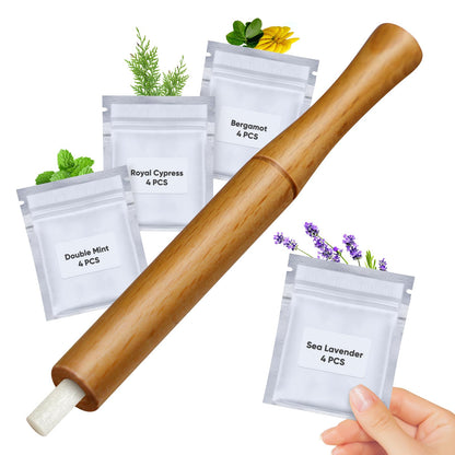 Smokeless Inhalers – Flavored Air Device to Quit Smoking | Natural Plant Extracts, Woody Scent