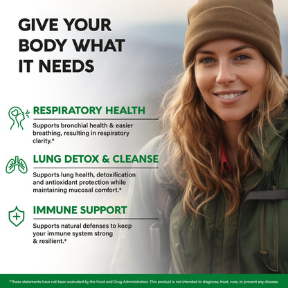Mullein Leaf Extract for Lung Detox – 15-in-1 Lung Support (Made in USA)