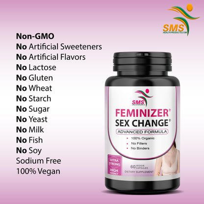 Feminizer Sex Change Capsules - Pueraria Mirifica Estrogen Complex for Trans Women | SMSHEALTHPRODUCTS.com