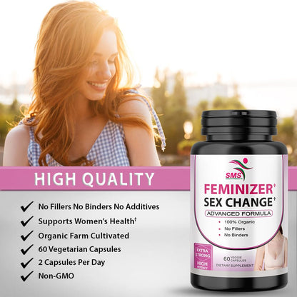 Feminizer Sex Change Capsules - Pueraria Mirifica Estrogen Complex for Trans Women | SMSHEALTHPRODUCTS.com