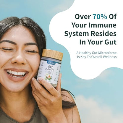 SNAP Gut Health Supplement — Turmeric, Aloe & Pylopass Probiotics | 50 Caps