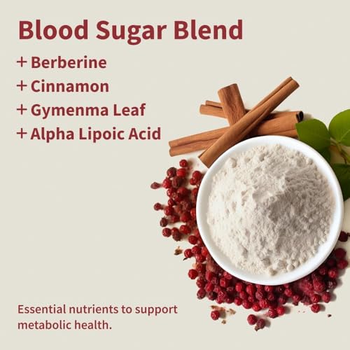 Snap Supplements Blood Sugar Blend – Berberine, Gymnema, CoQ10, Cinnamon, Alpha Lipoic Acid