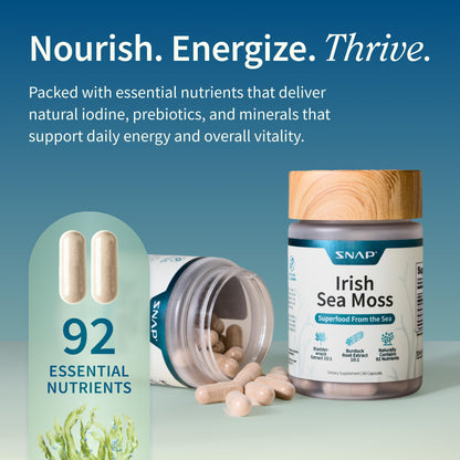 Irish Sea Moss with Bladderwrack & Iodine – Immune & Skin Support