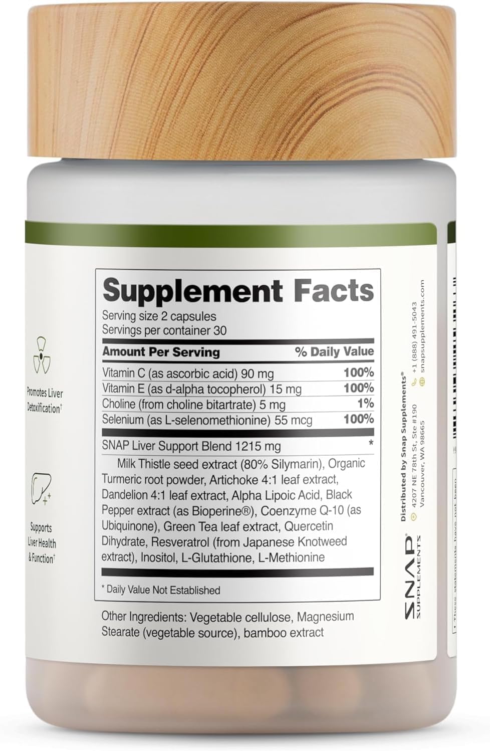 Snap Supplements Liver Health & Detox – 60 Vegetarian Capsules (2-Pack)
