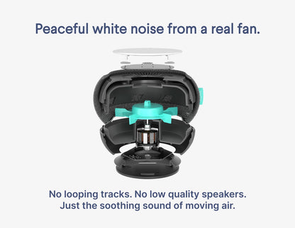 SNOOZ Smart White Noise Machine — Real Fan Inside, Non-Looping Sleep Aid
