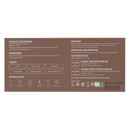 SNOWSEN Coffee Fragrance Oil Set | Premium Essential Oils for Diffusers, Candles & Soaps