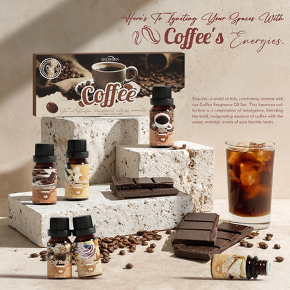 SNOWSEN Coffee Fragrance Oil Set | Premium Essential Oils for Diffusers, Candles & Soaps