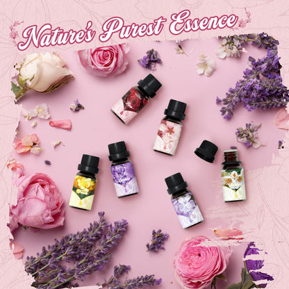 SNOWSEN Floral Essential Oil Set - Premium Oils for Diffusers