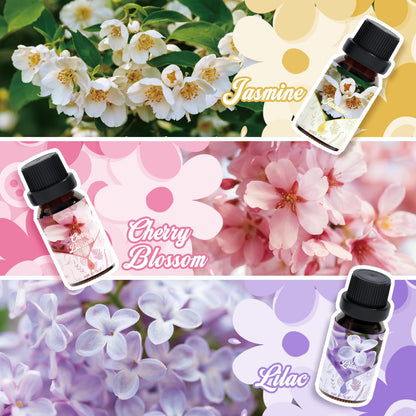 SNOWSEN Floral Essential Oil Set - Premium Oils for Diffusers