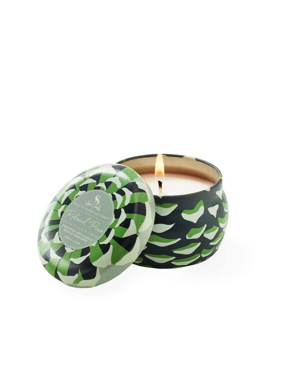 Soap & Paper Factory Roland Pine 3 oz Candle Tin | Soy Wax, Pine Scent
