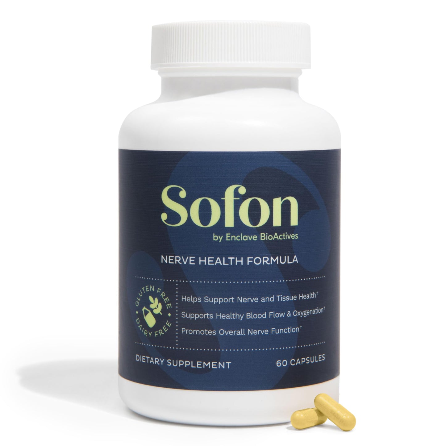 Sofon Nerve Support Supplement - 60 Caps | 30 Servings | Nerve Health & Circulation Support