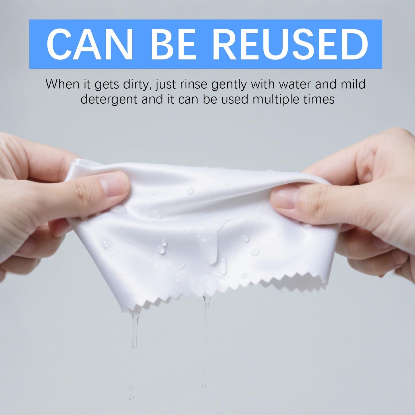 120 Pack Microfiber Cleaning Cloths for Glasses 5.5x5.5 - White & Reusable