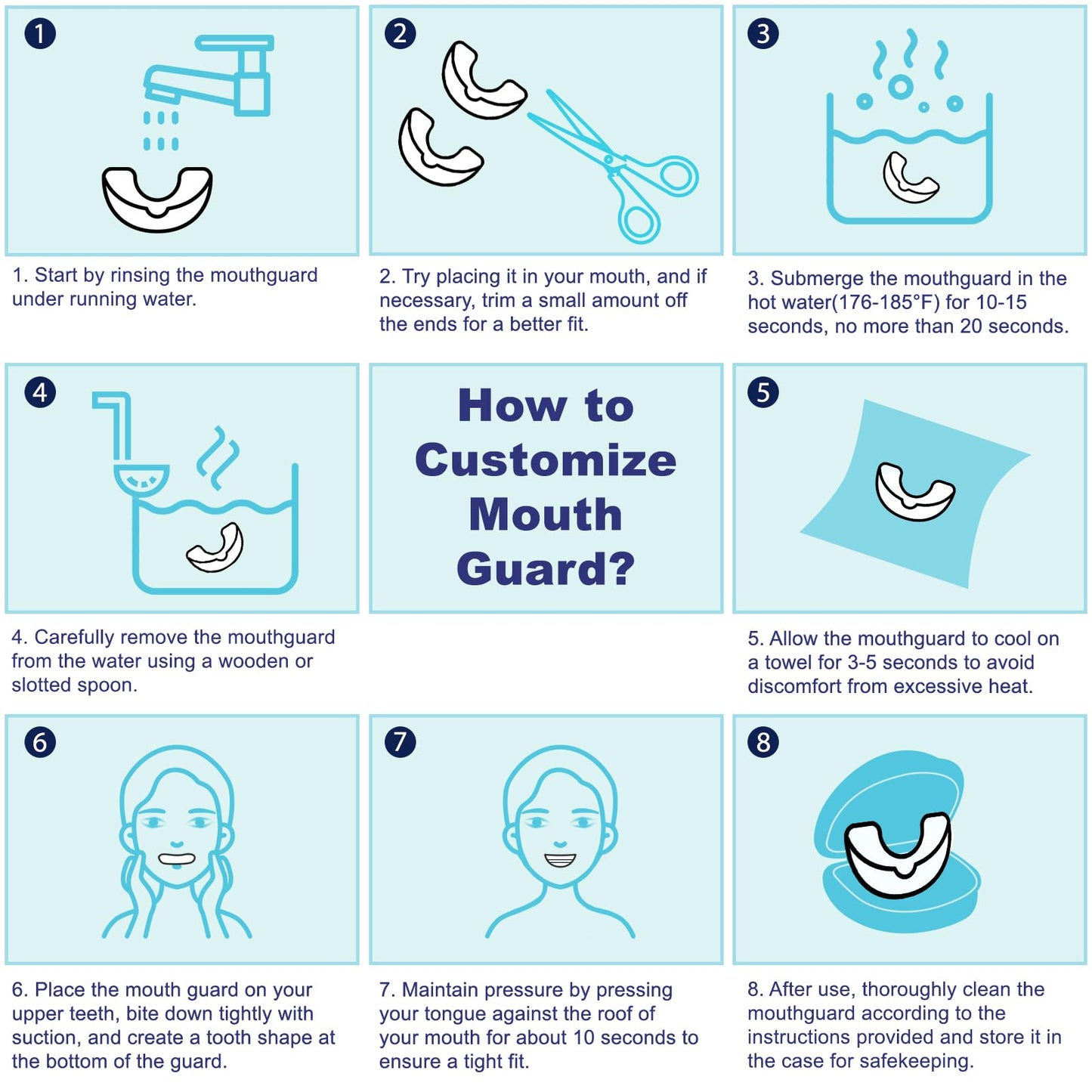 Anti Grinding Guard – Mouth Guard for Grinding Teeth at Night (12 Cleaning Tablets)