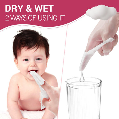 SOFYFINE 60 Counts Baby Tongue Cleaner & Finger Toothbrush – Newborns 0-24 Months