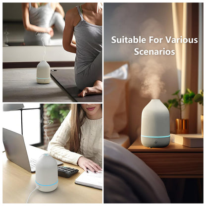 SOICARE 100ML Mini Essential Oil Diffuser — USB Powered, 7 Color LED