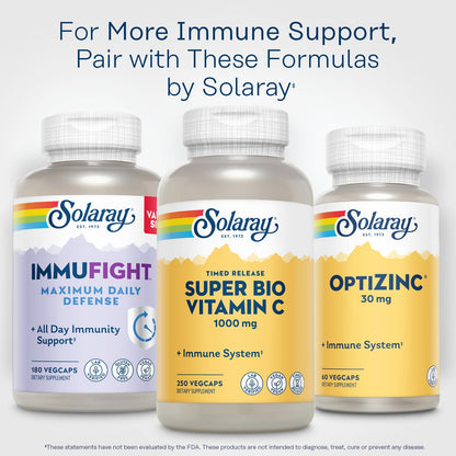 SOLARAY Super Bio Vitamin C 1000mg - Buffered, Two-Stage Release, Immune Support, Vegan